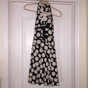 Black and Cream Dot Dress